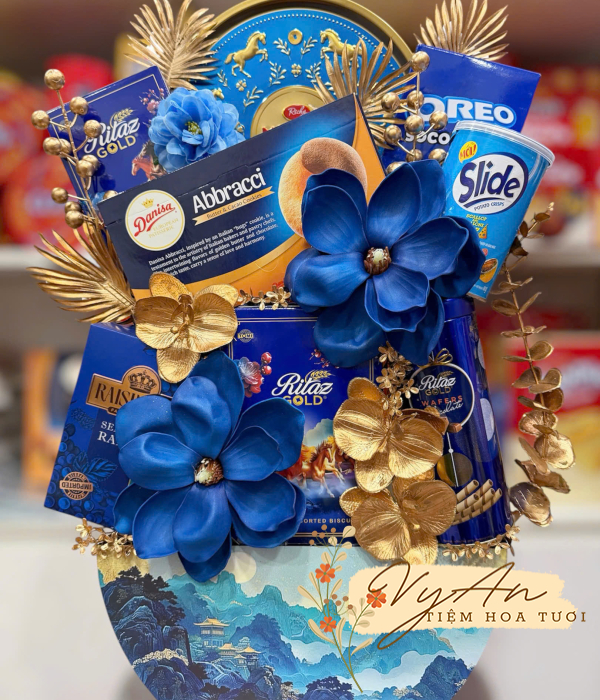 Giỏ quà TẾT 2026 xanh xịn mịn 11 món SET05