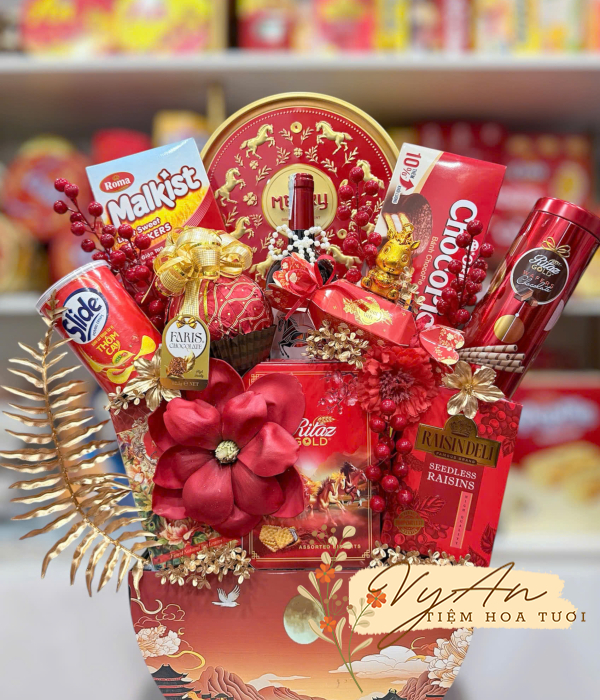 Giỏ quà TẾT 2026 hoành tráng 14 món SET09