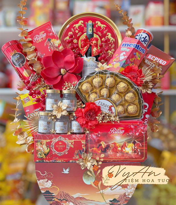 BỘ QUÀ TẾT ĐỎ XỊN MỊN 21 MÓN SET26